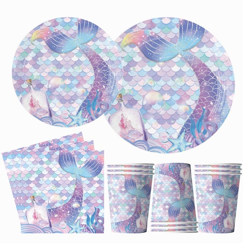 Little Mermaid Party Balloons 32inch Number Foil Balloon Kids Birthday Party Decoration Supplies Baby Shower Decor Helium Globos