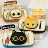 Cartoon Pencil Case Portable Pen Box Stylish Accessory 3D Cat Pen Bag  Office