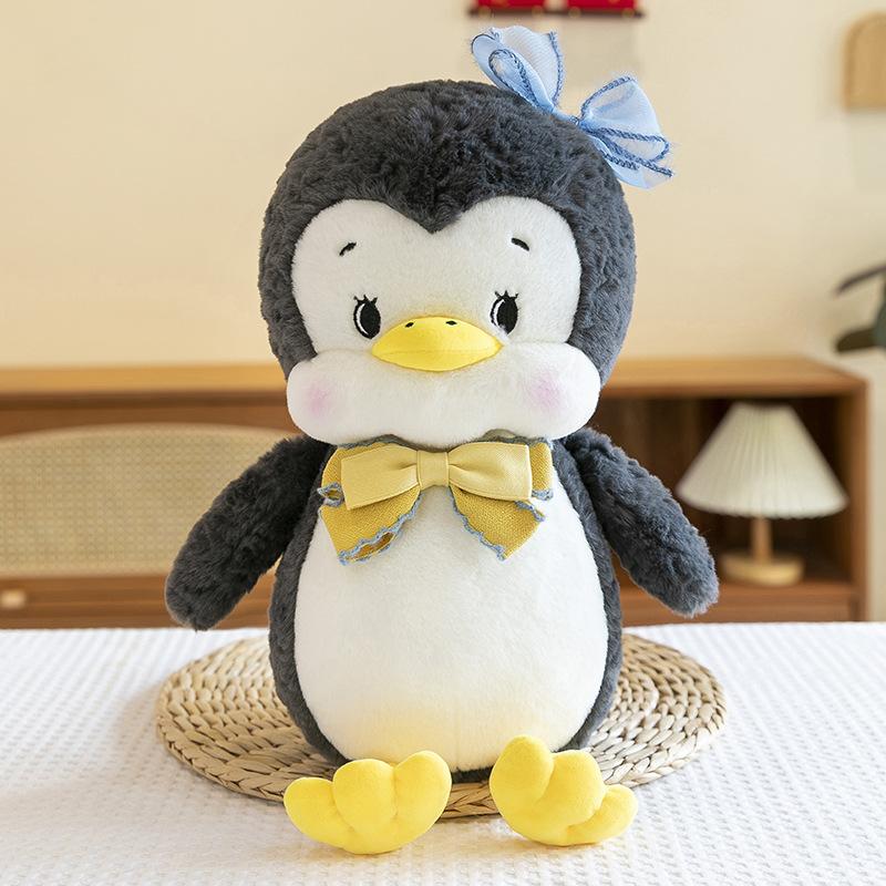 

Cute forest fairy tale lamb plush toy girl birthday gift bow bear doll penguin ornament 30cm【0.285kg】