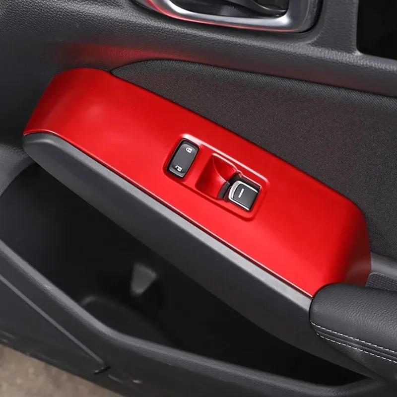 LHD RHD For Honda Civic 11th Gen   ABS Car Window Glass Lift Switch Button Panel Armrest Trim Cover Interior Accessories