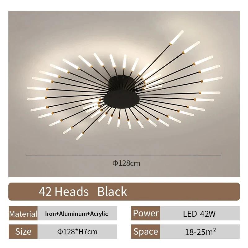 Oturma Odası Lambası LED Tavan Lambası Modern İç Mekan Aydınlatması Akrilik Nordic Yaratıcı Yelpaze Şekilli Yatak Odası Armatürü Ev Dekorasyonu Çocuk Odası