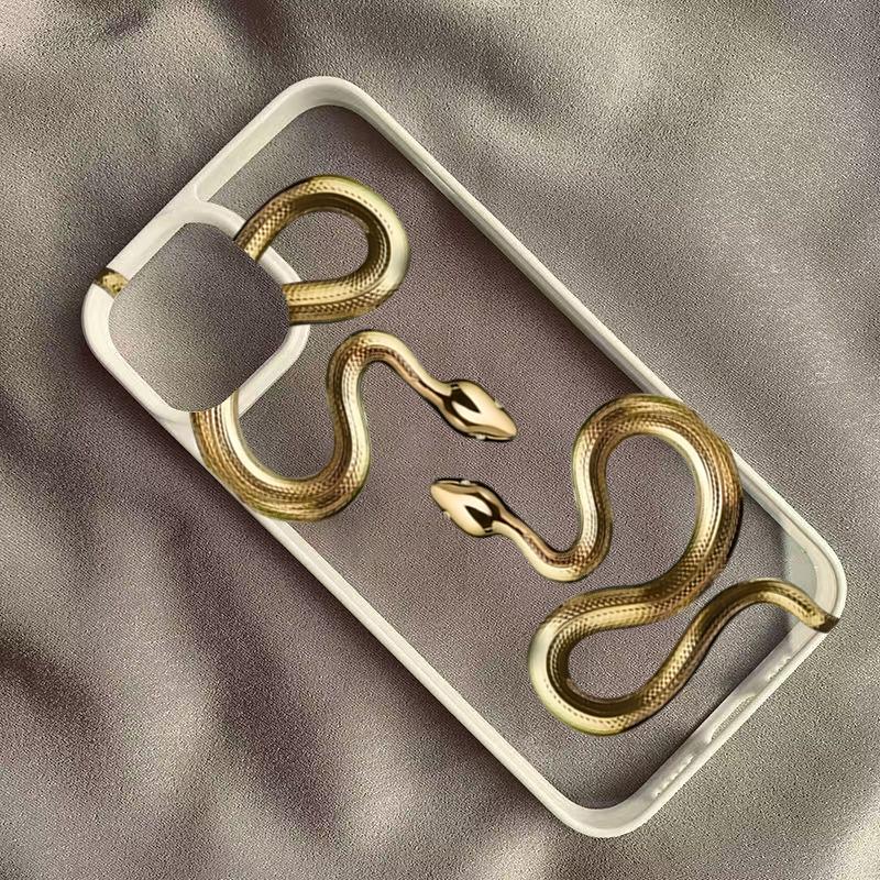 Phone Case For Samsung Galaxy S24 S23 S22 Ultra S24 FE S25 A06 A16 A54 A35 A15 A55 A52 A34 5G Luxury Black Gold Snake Cover A55