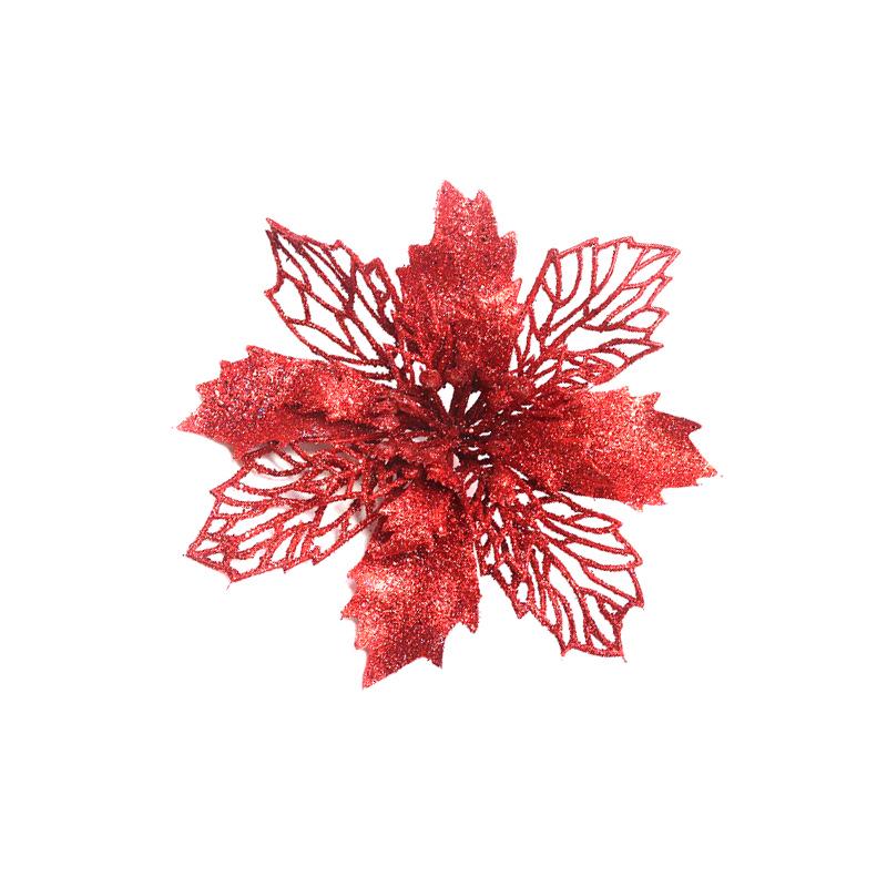 

Пуансеттия Рождественские Елочные Украшения - Праздничные Украшения с Луковой Пудрой 15 cm красный