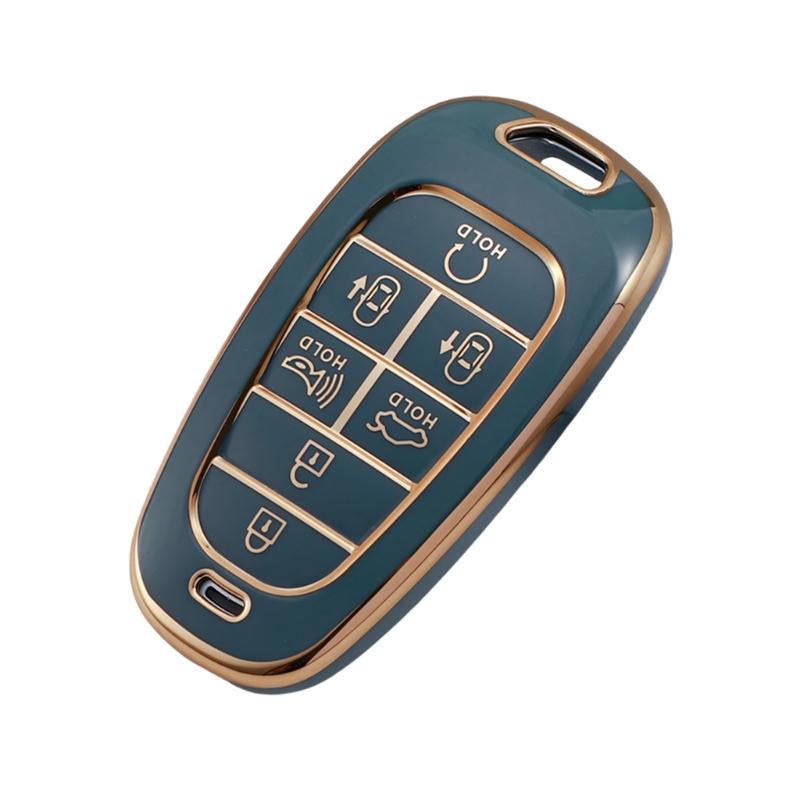 Car Key Cover for 2022 Replacement 7 Buttons Remote Key Fob Case Full Protection Sleeve Flexible Protective Shell