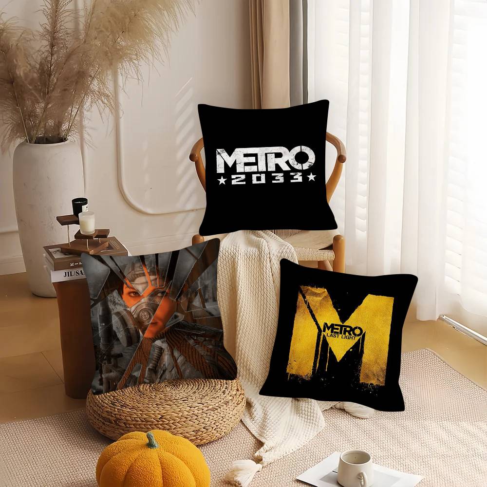 1Pc M-Metro 2033 Anime Pillow Case Fashion Square Pillowcase Bedroom Sofa Room Ins Decoration Leisure