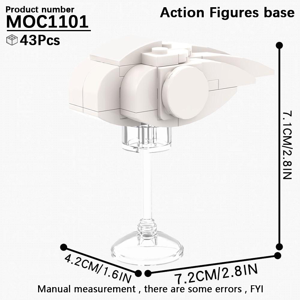 MOC Stand Movie Anime Military Action Figure Display Stands Box Blocks Compatible 75257 05007 75105 High-Speed Championed Block Bricks Toys Playsets