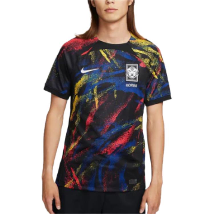 Nike Printed Pattern Crew Neck Straight Cut Short Sleeve T-Shirt Men Tops Black DN0711-010