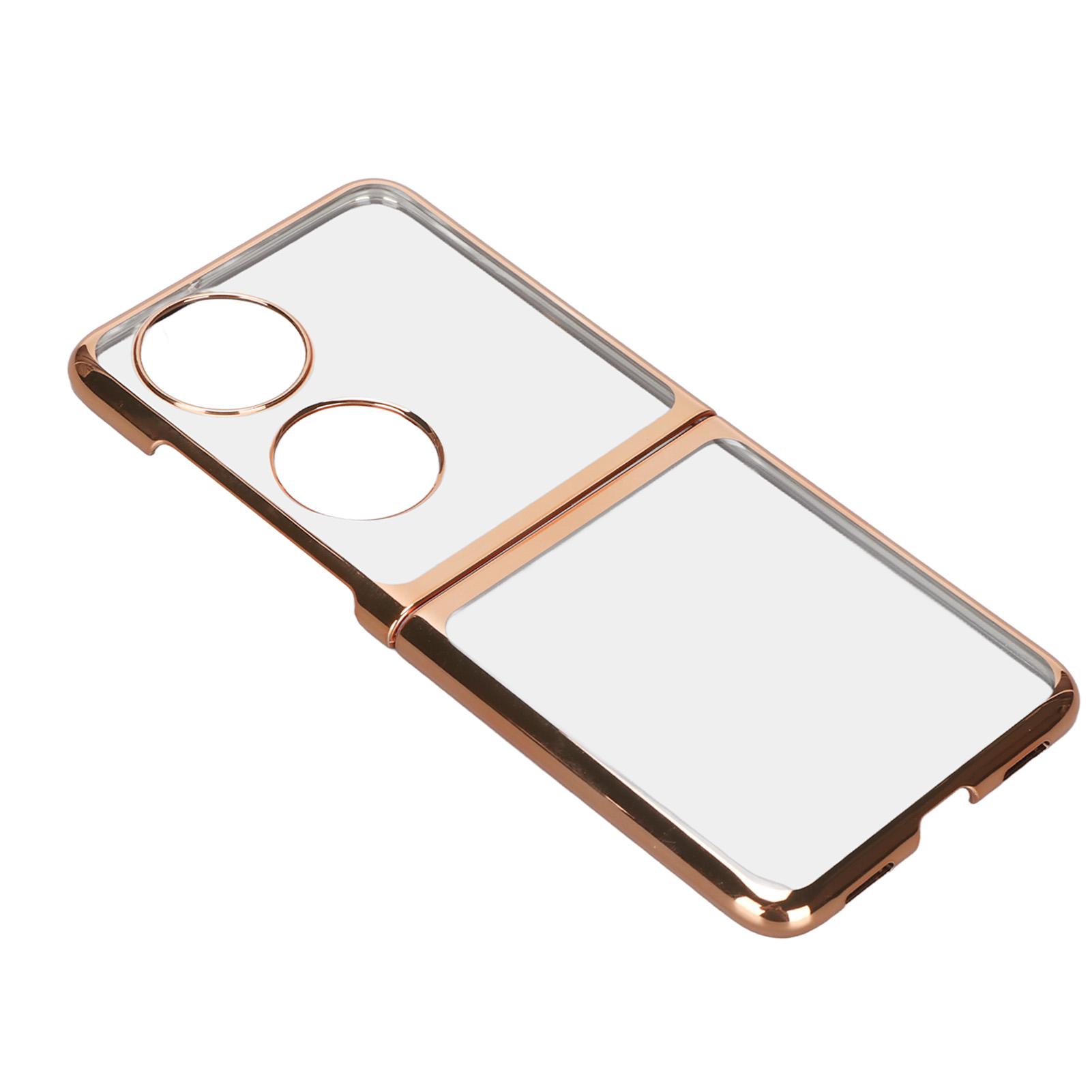 Folding Mobile Phone Protective Case Electroplated PC Phone Cover for   P50   Mobile Phone