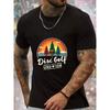 Herren Klassisches Trendiges Bedrucktes Kreatives Buchstabenmuster Kurzarm T-Shirt