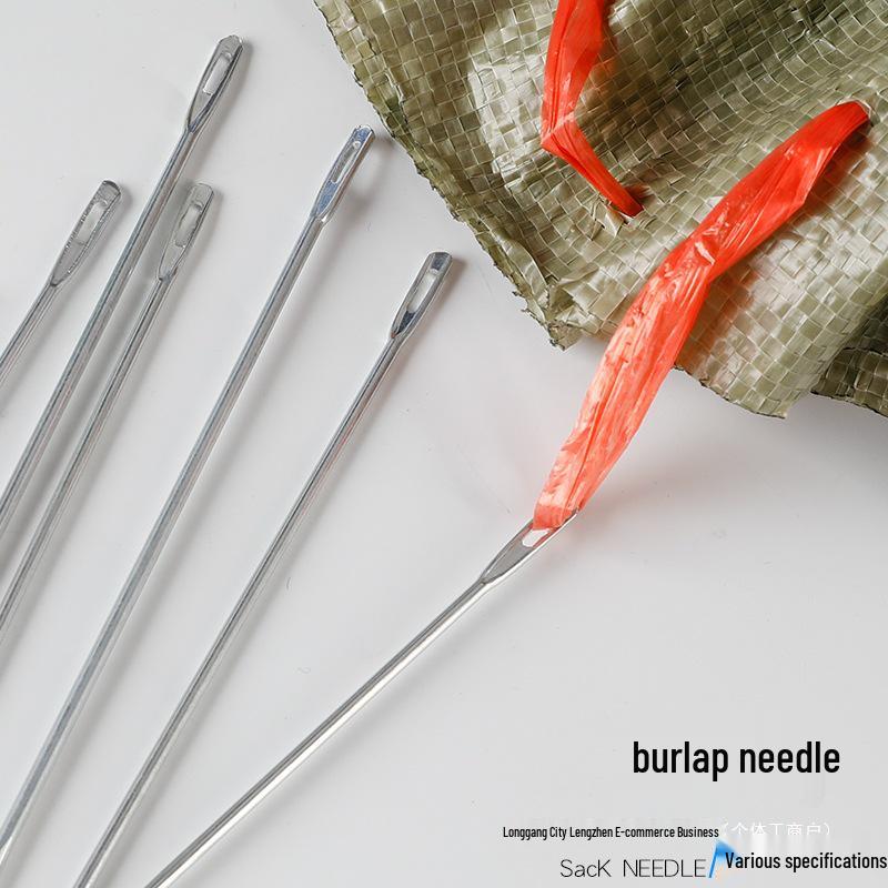 Large Burlap Knitting Bag with Thickened Needle and Snakeskin Pattern