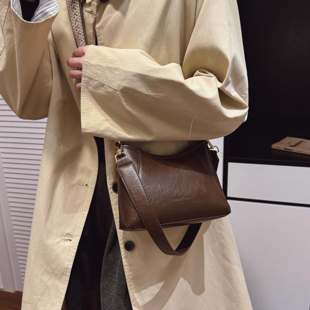  Crossbody Handbag Women PU Simple Versatile Daily Commute