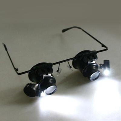 Nástroj na opravu hodinek s 20x lupou na brýle s lupou Lens s LED světlem