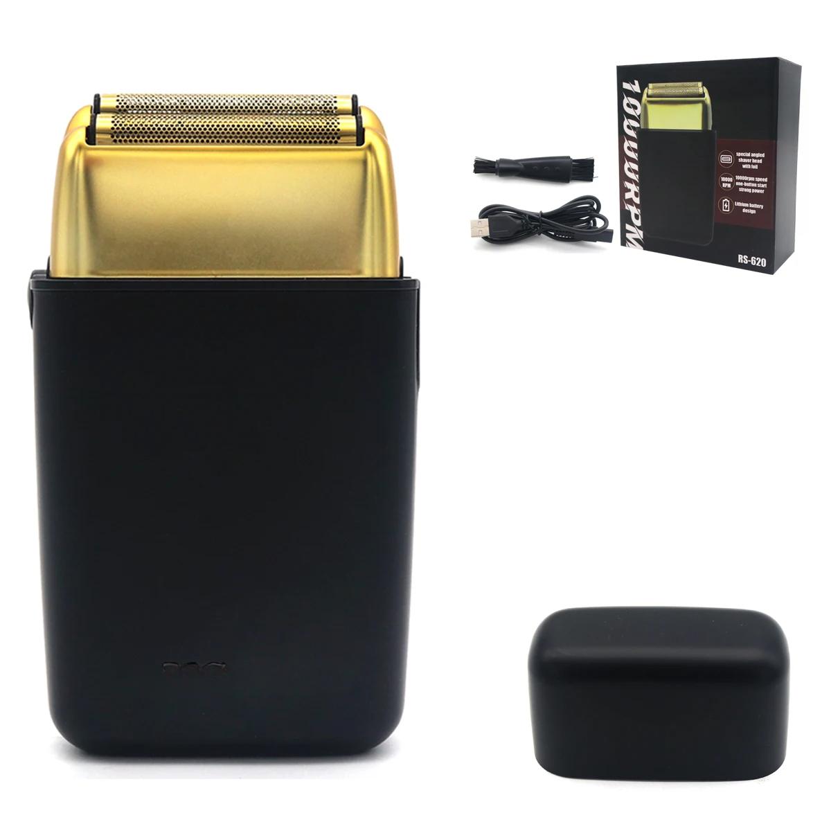 

Мужская бритва с двойной сеткой, беспроводная, с USB-интерфейсом, для стрижки маслом, электрическая бритва, профессиональный триммер