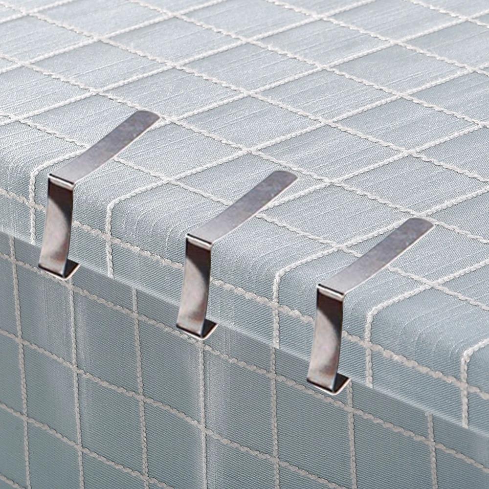 4-12Pcs Stainless Steel Table Cloth Clip Wedding Picnic Table Cover Clip Holder Tablecloth Stable Clips for Restaurant Fixed Clip