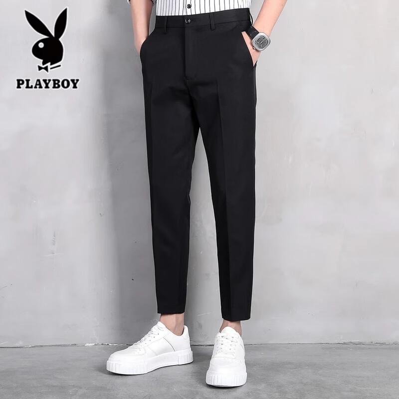 PLAYBOY Men's Casual Slim-Fit Suit Pants