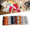 10 Sheets Halloween Cotton Fabric Ghost Pumpkin Skull Print Pattern DIY Cotton Fabric Bundles for Sewing Quilting 25x25cm / 9.8x9.8in