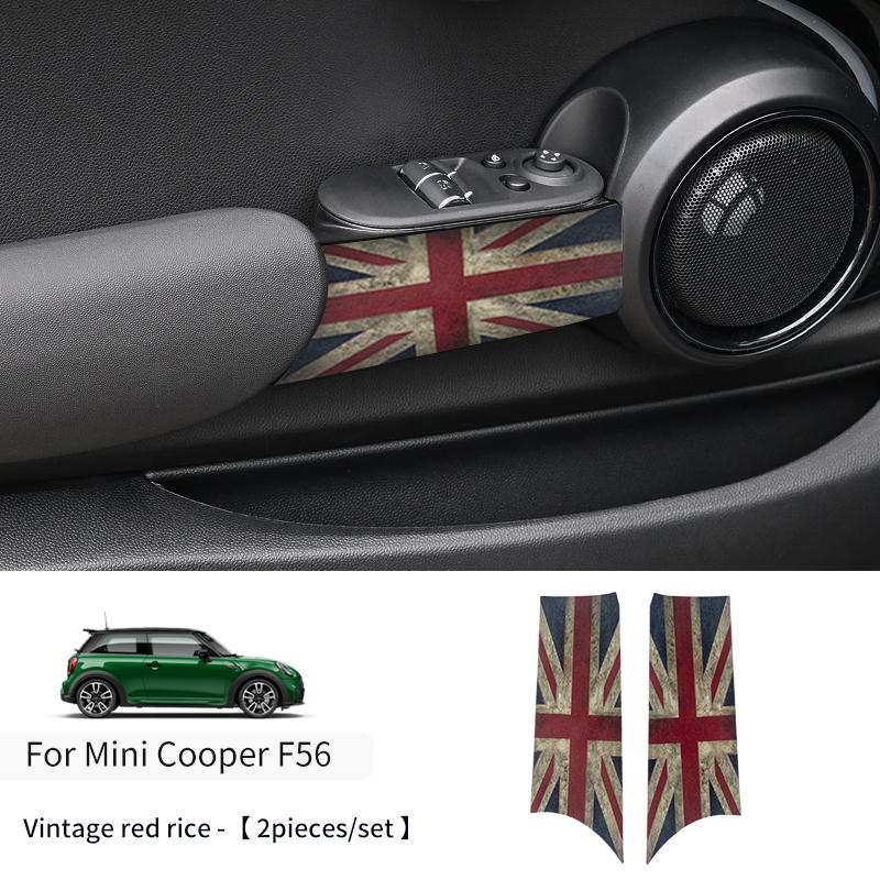 Autocollant Accoudoir de Porte de Voiture Pour Mini Cooper F55 F56 Cuir PU Poignée de Porte Auto Autocollant Accessoires de Décoration Intérieure de Voiture