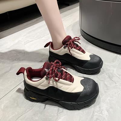 Fashion 2024 Hiking Shoes for Women Spring Autumn New Fashion Simple Four Season Sneakers Lady Casual Lacing Retro Versatile Sport Shoes