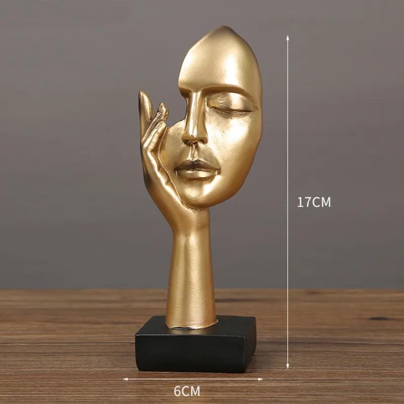 Personalized Abstract Art Mask Character Ornament Creative Resin Crafts Entrance Wine Cabinet Decoration Window Display Decoration Ya782