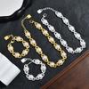 Spanisches Handgefertigtes Perlen-Metall-Perlen-Spleiß-Halsketten-Set Schmuck Schmuck