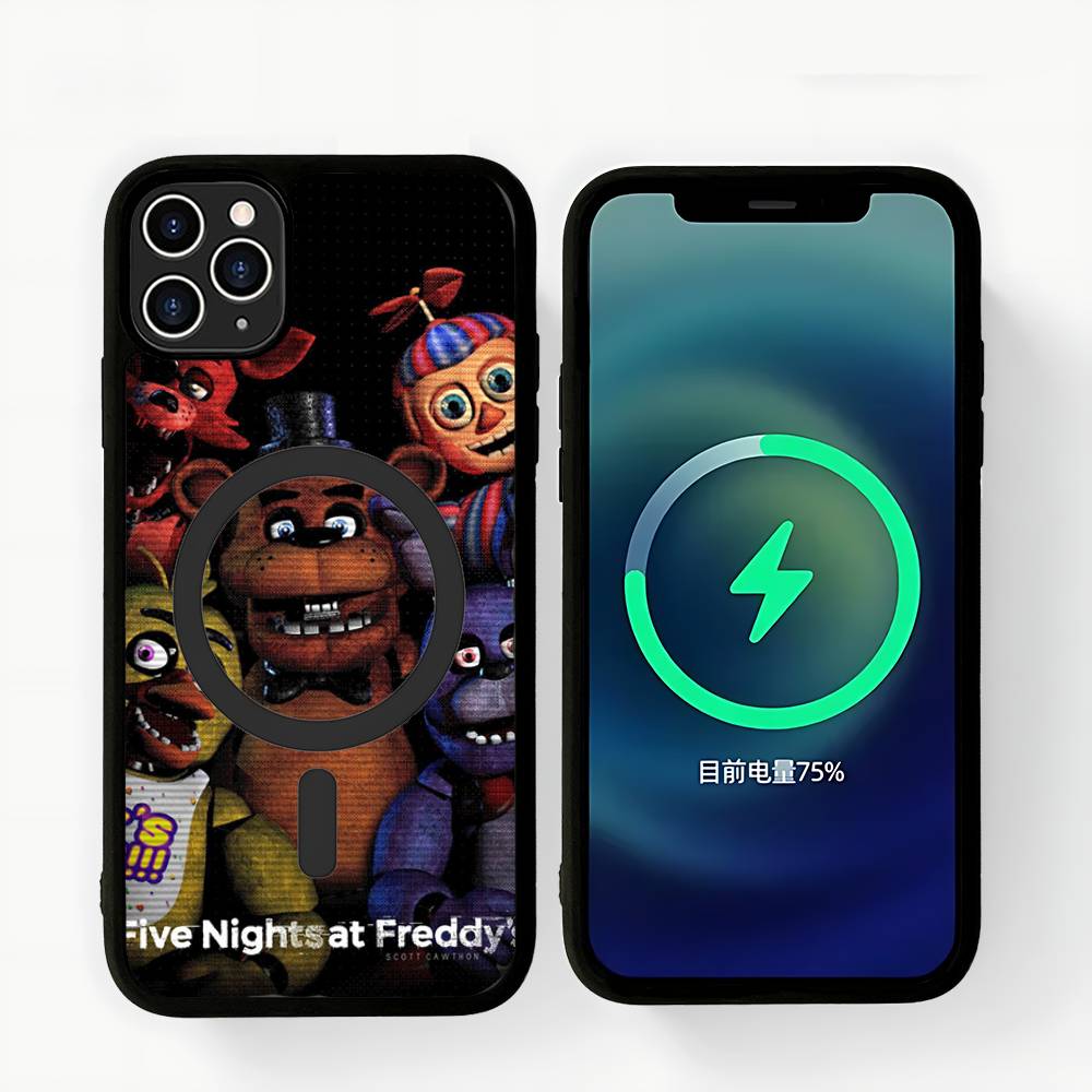 Amine Fnaf Five-nights-At-Freddys Magnetic Matte Phone Case For IPhone 16 17 15 14 13 12 11 For Magsafe Wireless Charge Cover