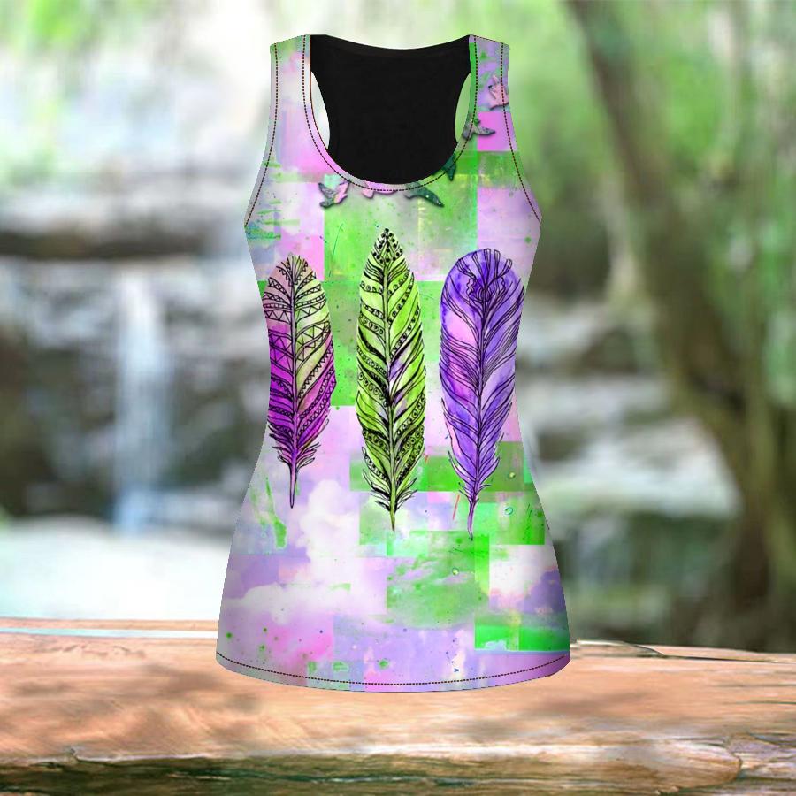 3D Yellow Feather Print Workout Yoga Gym Printed Summer Sport Shirts Plus Size Vests