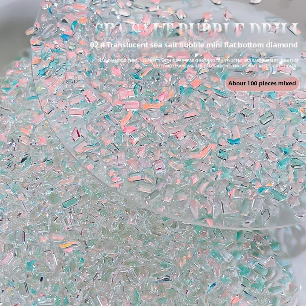 Transparent Nail Charms Diamond Sea Salt Bubble Nail Decorations Ins Nail Art Irregular Drill