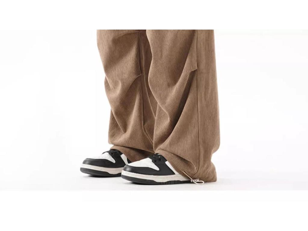 Men's Retro Wide-Leg Cargo Pants - Trendy, Loose, Straight-Leg Design for Spring/Autumn 2025