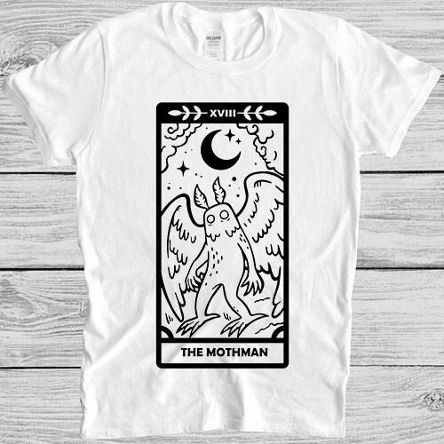 The Mothman Tarot Card Legend Parody Funny Meme Gift Tee T Shirt M1170 XXL