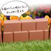 Shimomura Kihan Garden Edge, Brick-Style [Made in Japan] Resin Wood-Grain Pattern Gardening and Flower Bed Lightweight Brown 12-Piece Set 35357