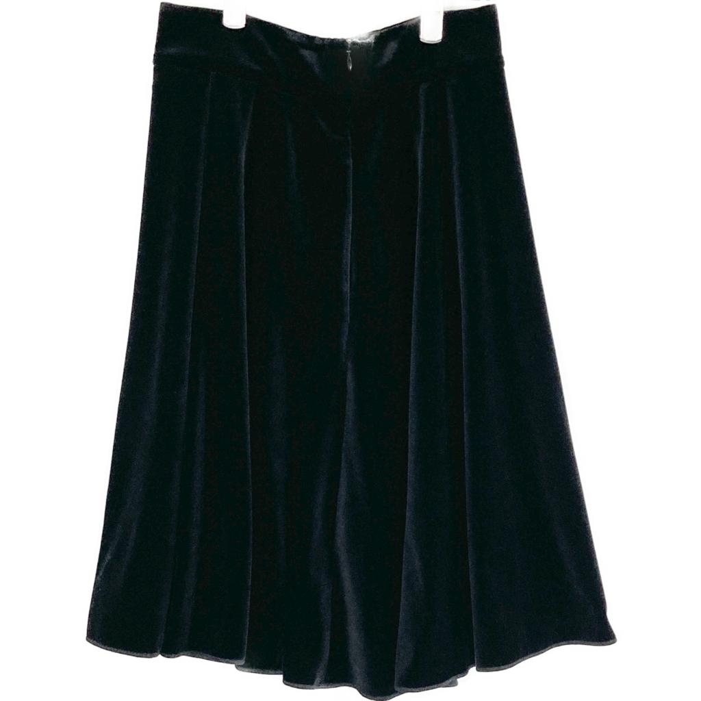 FOXEY NEW YORK Black velour flared skirt skirt 38 blackUsed