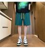 New Summer Hong Kong Style Men's Print Shorts - Trendy Mid-Length Casual Sports Pants