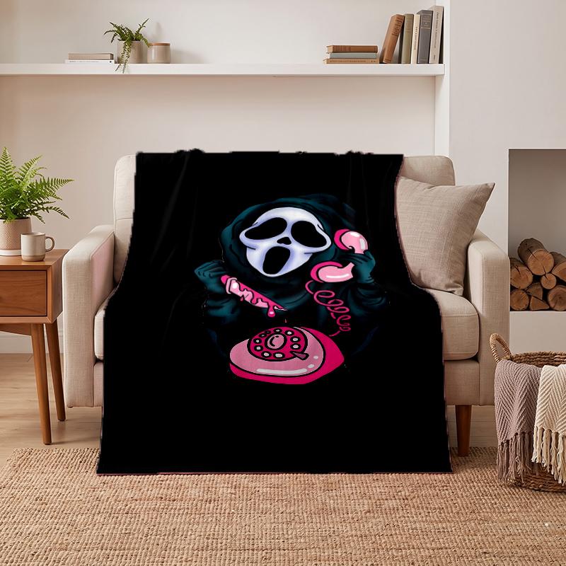 Ghostface Soft Warm Flannel Blankets Comfortable Blanket for Home Decoration Gifting