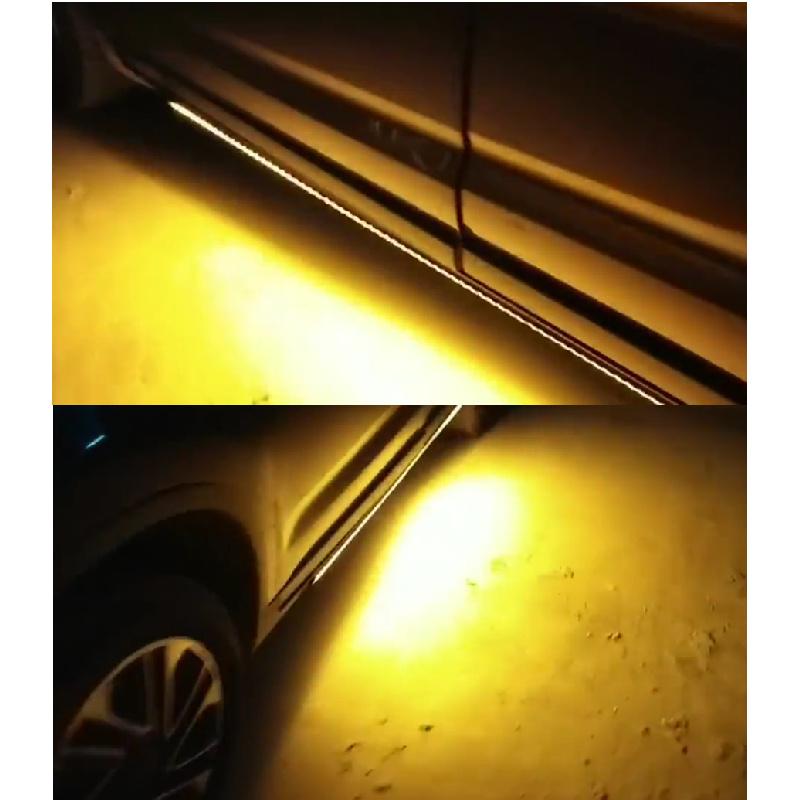 2 X 24" Running Board Side Step Led Light Amber White Turn Signal Drl Strip Bar