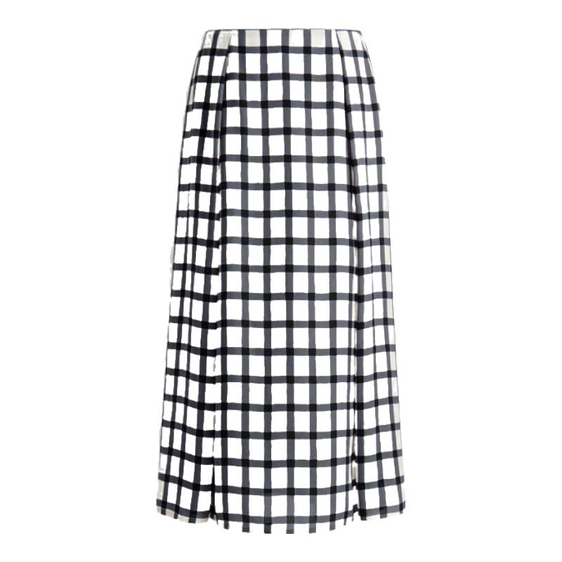 BrooksBrothers Women s Plaid Draped Skirt S 4