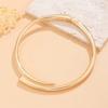 Metal Open Cuff Bangle Adjustable Women Rings Fashion Choker Necklace  Party Grunge Jewelry Set