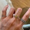 Xiaohongshu Vintage Square Sugar Diamond Ring - Women's High-End Light Luxury Fashion