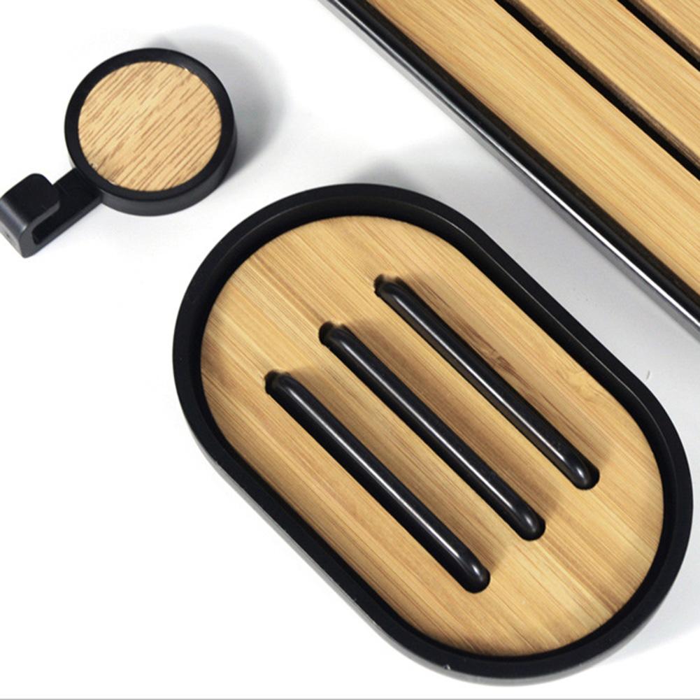 Nature Bamboo Soap Dish Holder Storage Box Container Bathroom Plate with Lid