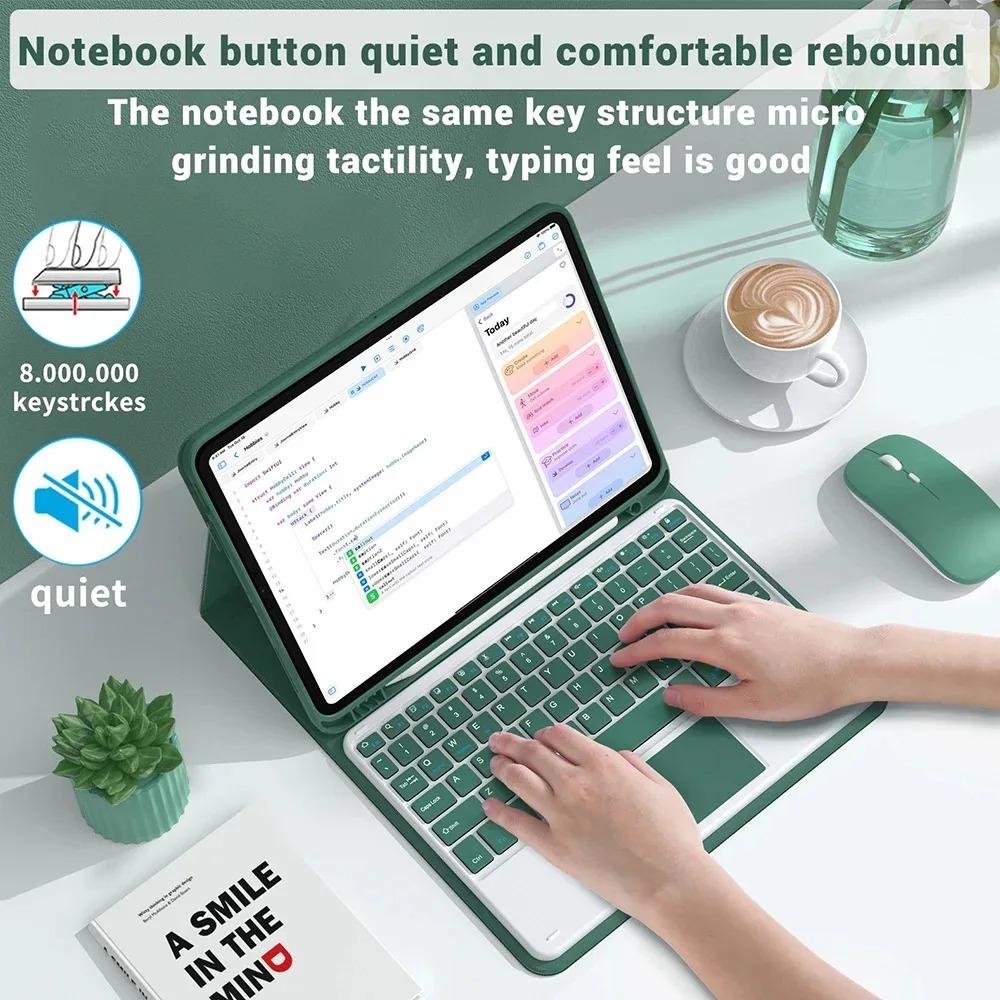 Keyboard Tablet Case for Samsung Galaxy Tab A9 Plus Leather Cover for Samsung Tab A9+ SM-X210 X216 X218 Magic Bluetooth Keyboard Case