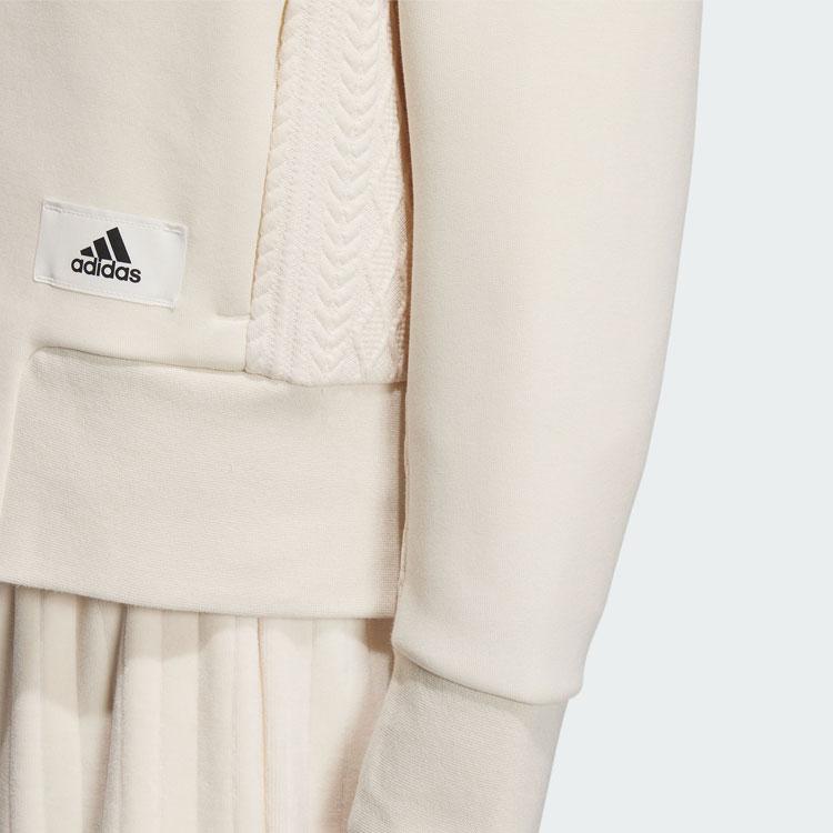 Adidas Jachetă Lounge cu Logo Monocrom Jachete Femei Alb Minune IP0758
