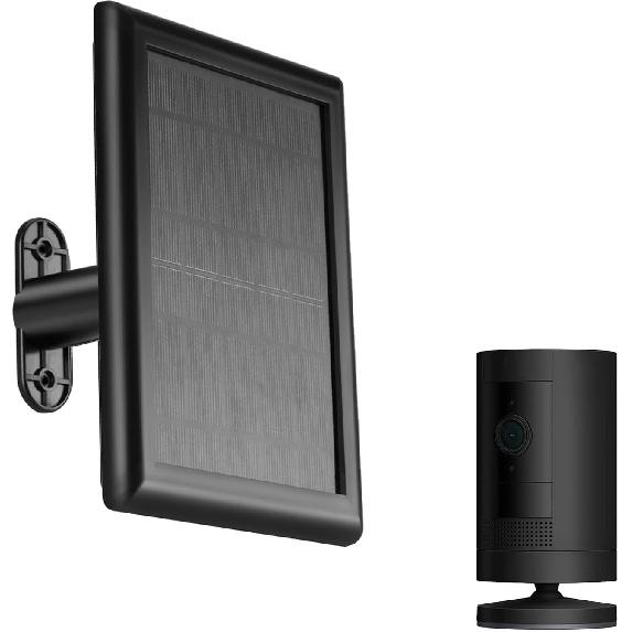 Solar Panel for Ring Spotlight &Stick Up Outdoor Cam Battery, 5W Portable Solar Charger Compatible with Ring Security Camera Battery Replacement.