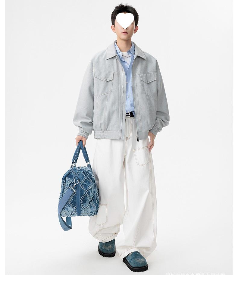 Men's Plus Size Lapel Jacket: Trendy Korean Style, Light Luxury, M-7XL, Daily Commute Outerwear