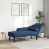 VidaXL Chaise Longue with Blue Fabric Cushions, Upholstered Sofa, Sofa for Bedroom, 2-seater Sofa, Sofa, 4007603