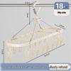 Aluminum Alloy Multi-Clip Clothes Drying Rack for Balcony and Underwear