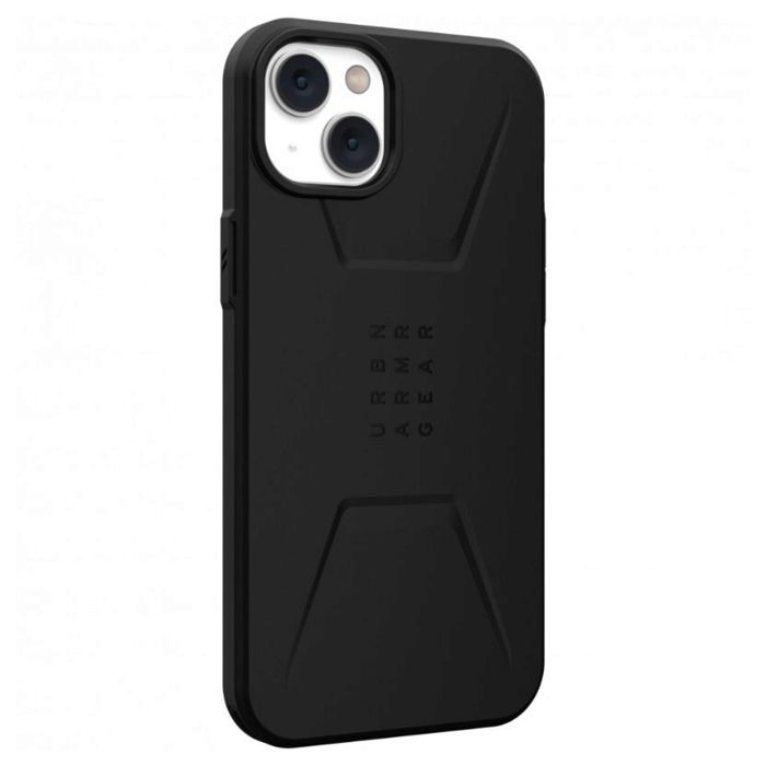 Coque téléphone - uag - civilian - iphone 14 plus - protection 5 stèles - couleur noir