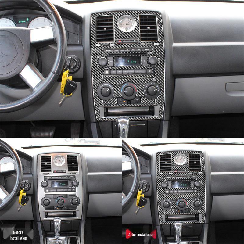 Samolepka na ozdobu středové konzole z uhlíkových vláken pro Chrysler 300C (2005-2007)