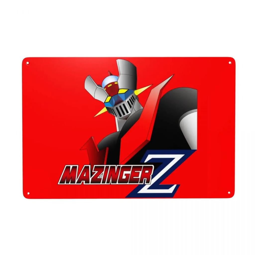 UFO Roboter Grendizer Goldorak Zeichen Custom Vintage Mazinger Z Metallschild für Pub Café Hof Man Cave Bar Wandkunst Dekor