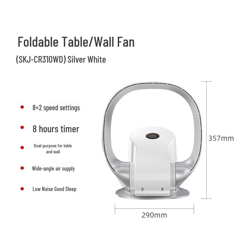 Kazi Floor-Standing Remote-Controlled Wall-Mounted Oscillating Energy-Saving Bladeless Tower Fan