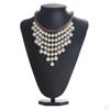 Black Leatherette Necklace Bust Jewelry Display Stand Figure Holder