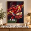 Lamine Yamal Custom Name Text 5D Diamond Painting Kit DIY Full Drill Diamond Art Decoration